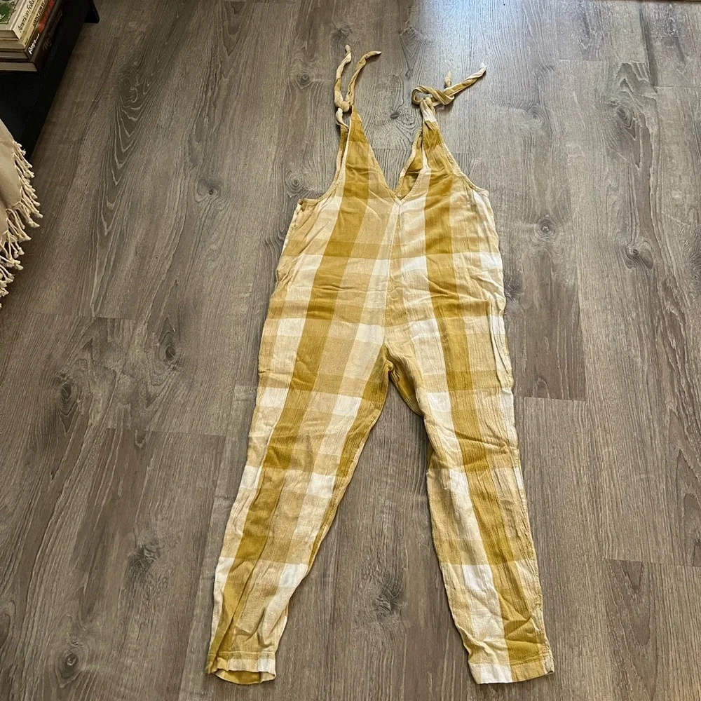 Free People Endless Summer Check Jumpsuit